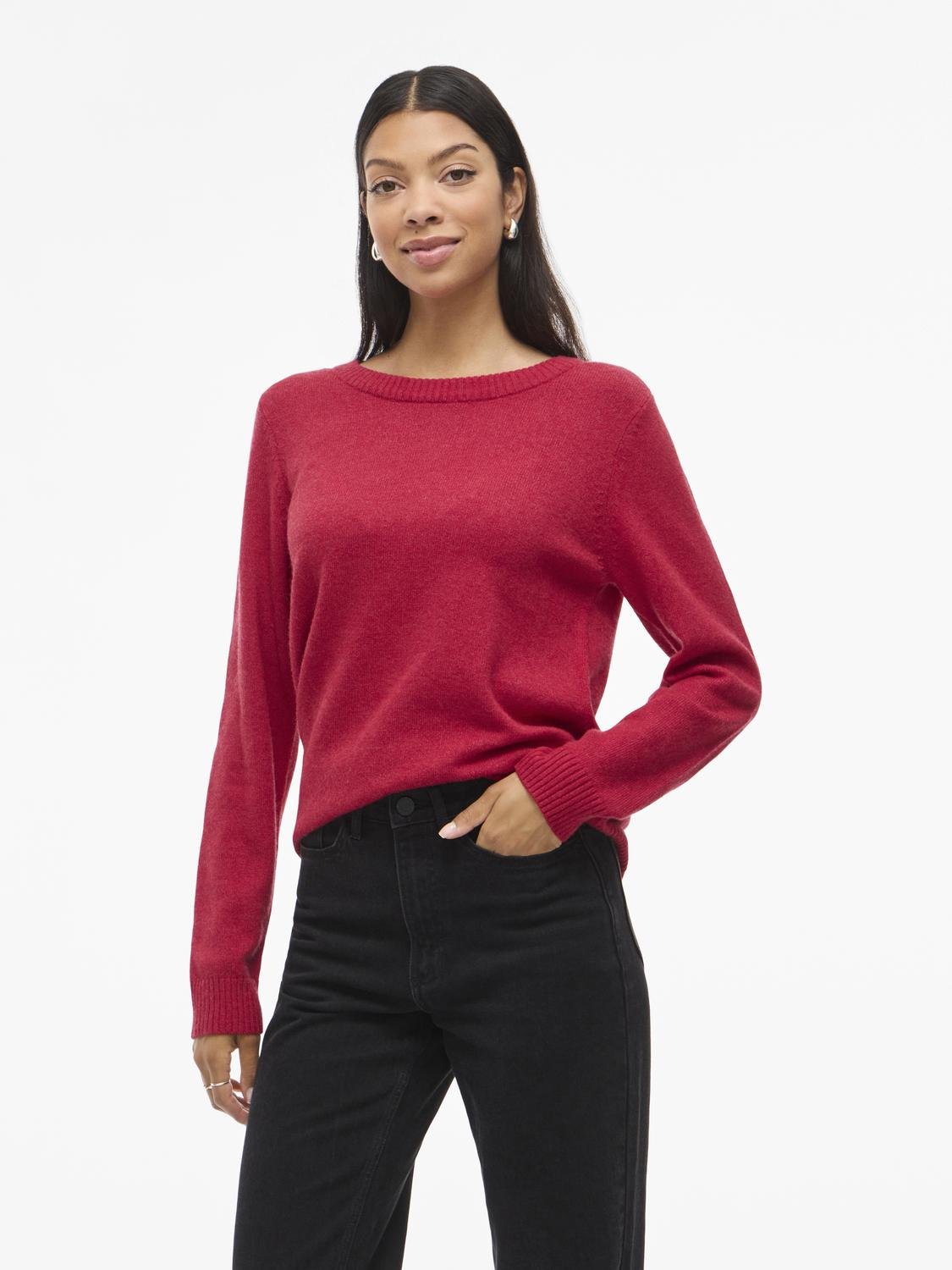 VIRIL Pullover - Jester Red - VERO MODA & VILA Bergvik